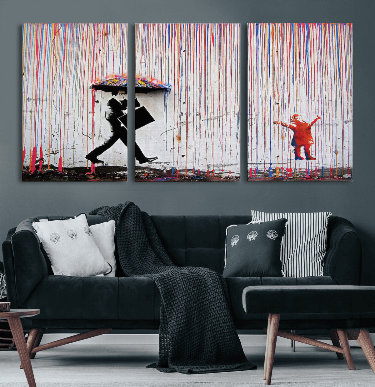 Banksy Wall Art Canvas Print | Framed Graffiti Street Art Picture