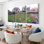 New York Mets Baseball Team Print, Citi Field Baseball Stadium Wall Art
