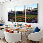 Colorado Rockies Coors Field Wall Art Canvas Print, MLB Baseball Stadium