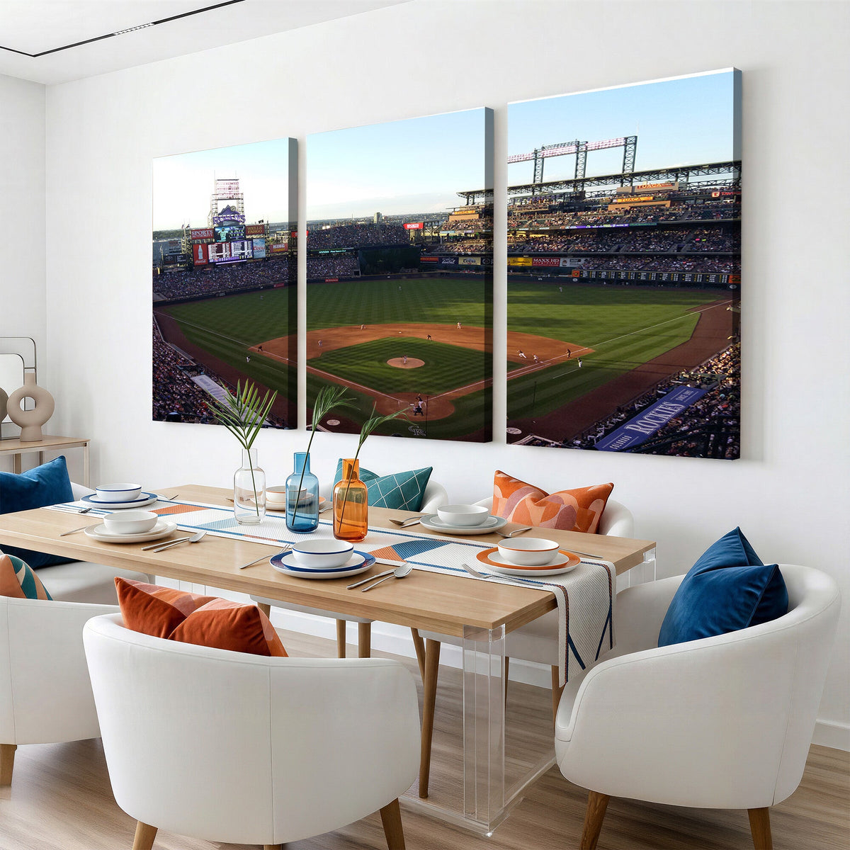 Colorado Rockies Coors Field Wall Art Canvas Print, MLB Baseball Stadium