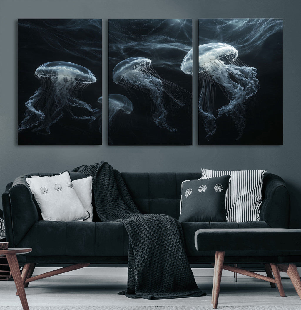 Jellyfish Wall Art Canvas Print, Elegant Wall Decor