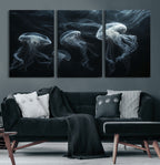 Jellyfish Wall Art Canvas Print, Elegant Wall Decor