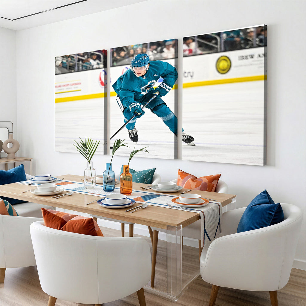 San Jose Sharks Ice Hockey Player Wall Art Canvas Print