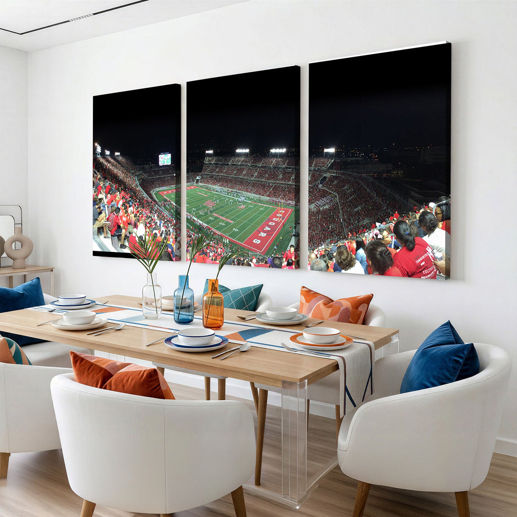 Houston Cougars Football Team Print, Houston TDECU Stadium