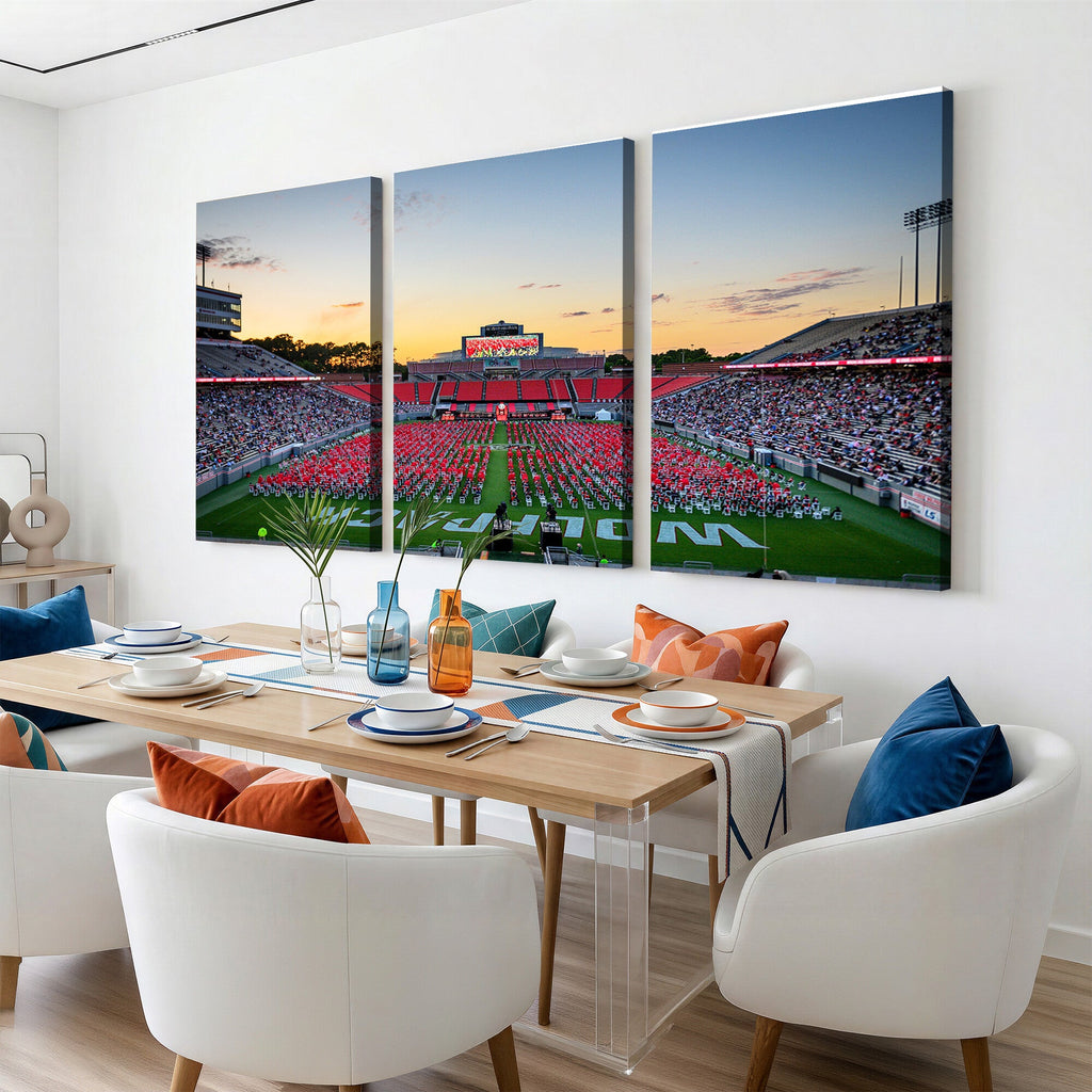 NC State Wolfpack Football Team Print Wall Art, Raleigh
