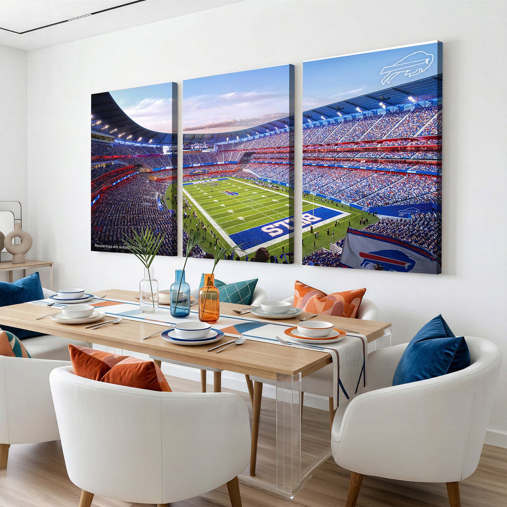 Buffalo Bills Football Team Print Canvas, Buffalo Highmark Stadium