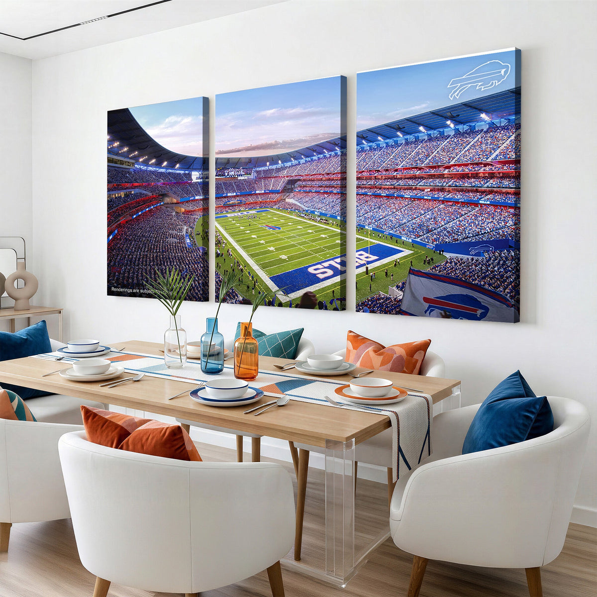 Buffalo Bills Football Team Print Canvas, Buffalo Highmark Stadium