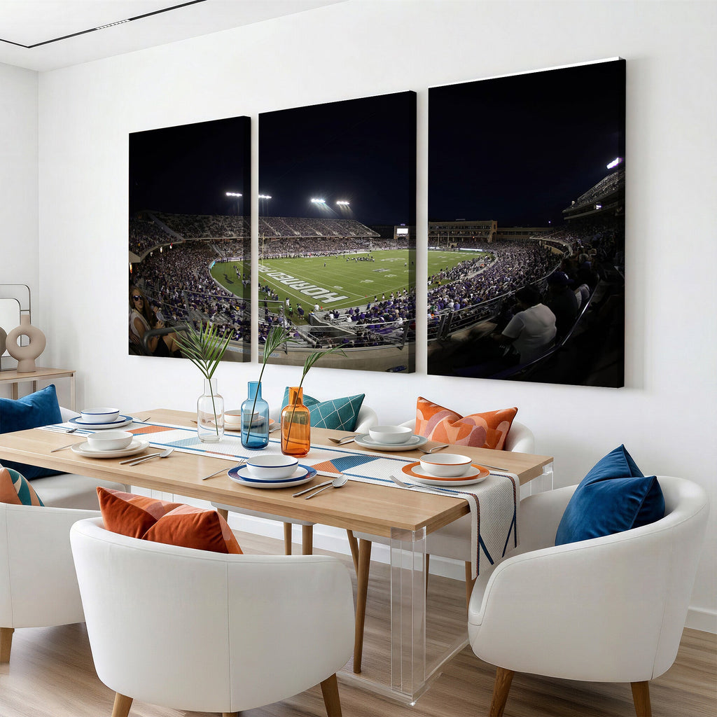 TCU Horned Frogs Football Team Print, Fort Worth Amon G. Carter Stadium