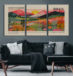 Yayoi Kusama 1986 Wall Art Print, Wabi Sabi Japanese Vibrant Abstract Landscape Canvas