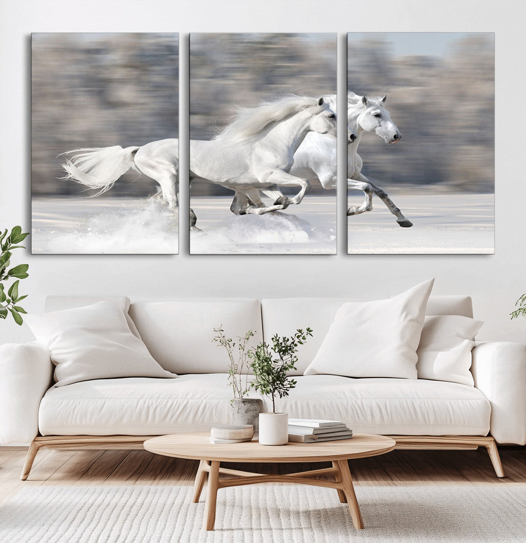 The White Horses Wall Art, Framed White Horses Wall Art