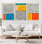 Canvas Print Wall Art Abstract Illustration Art Boho, Framed Abstract Boho Art