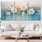 Abstract Flower Wall Art Canvas Print
