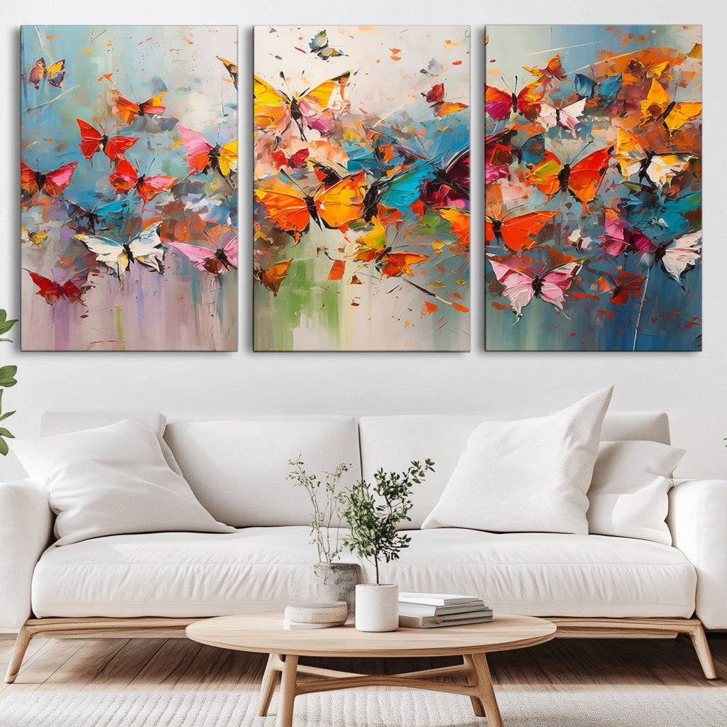 Abstract Butterfly Wall Art Canvas Print