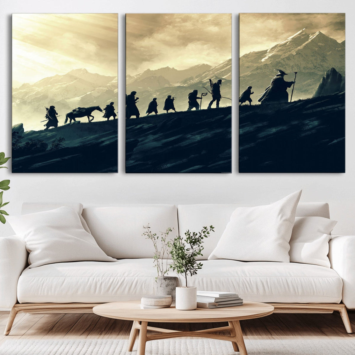 Fellowship Journey Wall Art | Fantasy Adventure Canvas Print