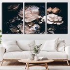 Pink Peonies Flowers Large Canvas Art Print