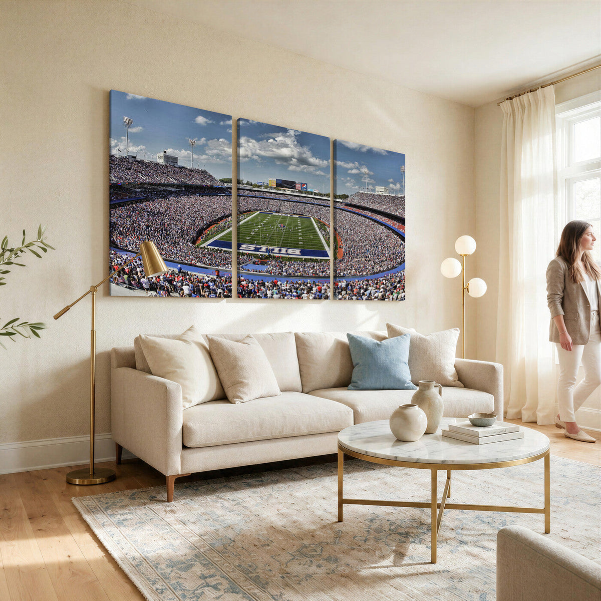 Buffalo Bills Highmark Stadium Wall Art Canvas Print, Bills Game Day Decor