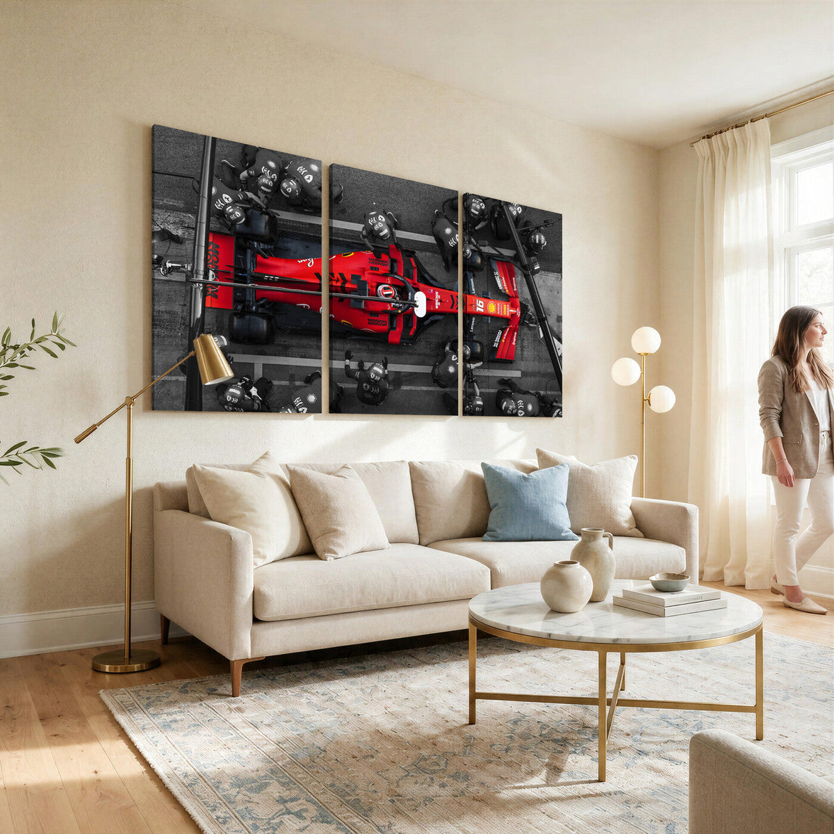 Ferrari Pit Stop Canvas Wall Art | Precision and Speed
