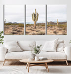 Saguaro Cactus Wall Art | Framed Desert Canvas Artwork