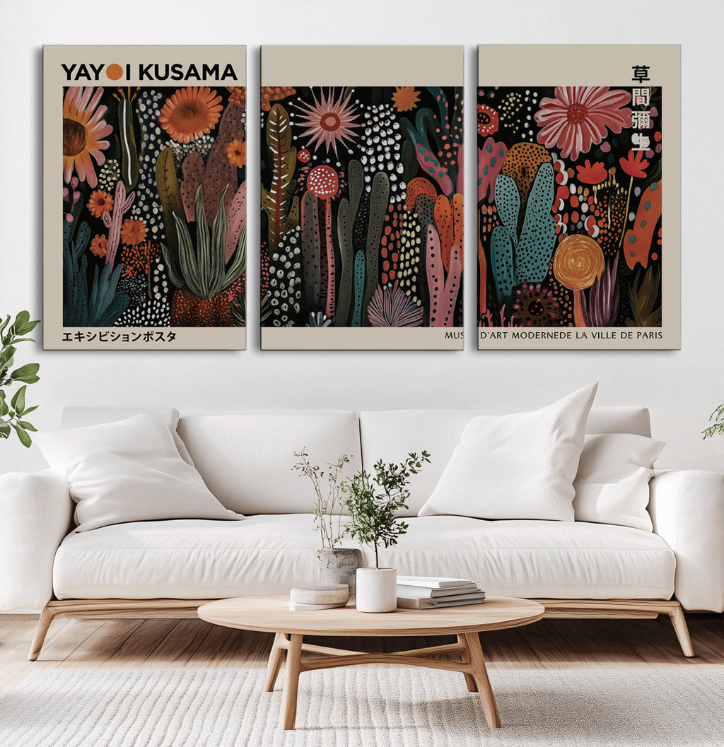 Modern Japanese Wall Art Canvas Print, Framed Abstract Mount Fuji Zen Landscape