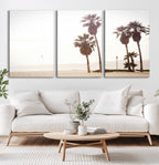 Coastal Light Wall Art Canvas Print, Framed Relaxing Shoreline Art, Minimalist Ocean Tropical Decor