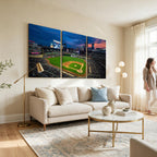 Target Field Wall Art Canvas Print, Baseball Stadium Scene