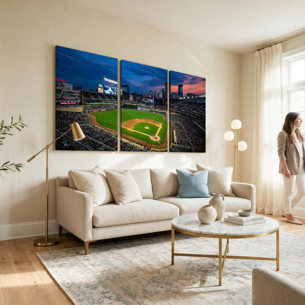 Target Field Wall Art Canvas Print, Baseball Stadium