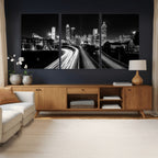 Atlanta Skyline Wall Art Canvas Print, Atlanta Downtown Night Cityscape