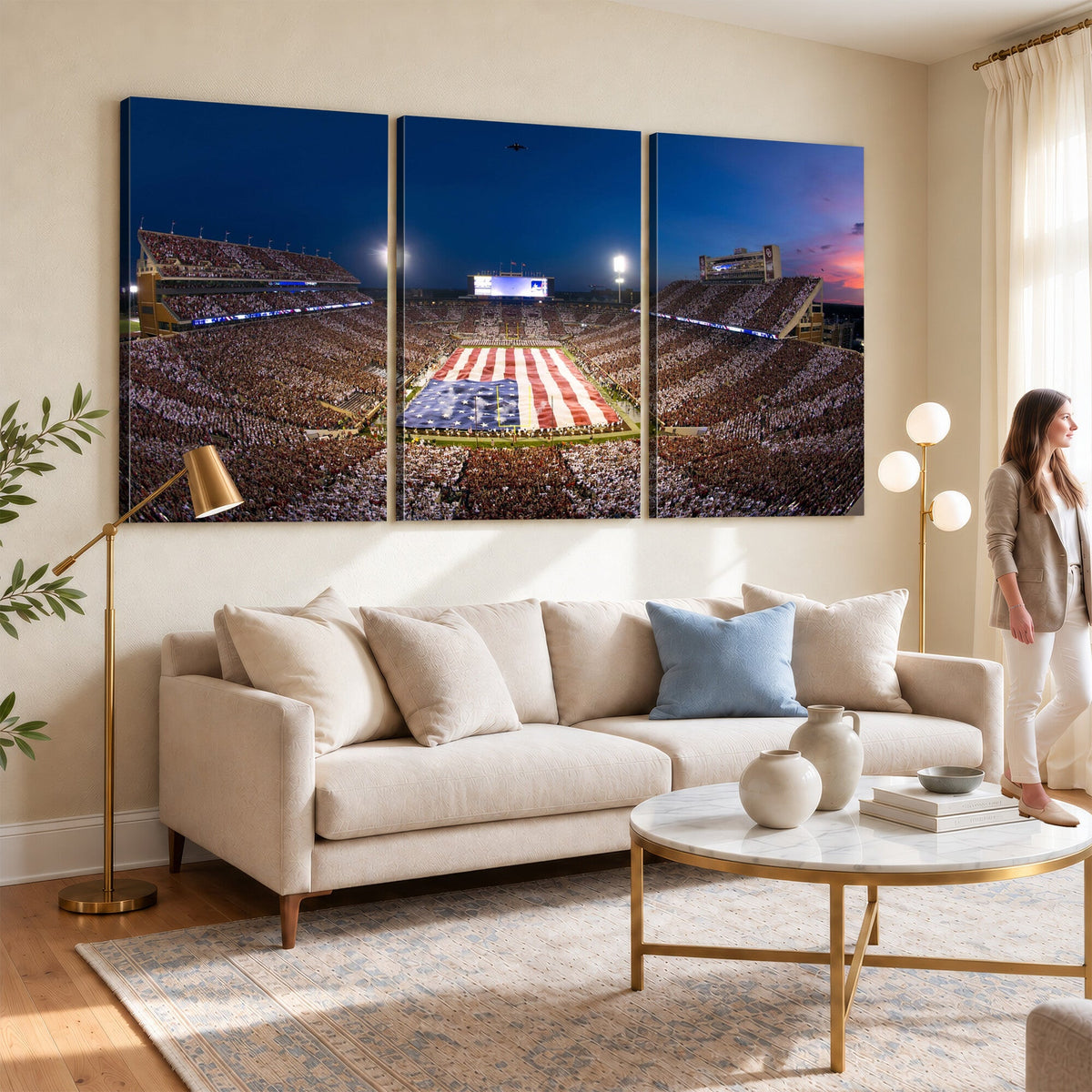 Oklahoma Sooners Memorial Stadium Wall Art Canvas Print