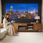 Charlotte Skyline Canvas Wall Art Print | North Carolina Cityscape