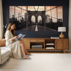 Brooklyn Bridge Canvas Wall Art, New York City Skyline Photography