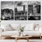 Black and White Atlanta Wall Art Canvas Print