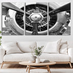 Vintage Airplane Wall Art Canvas Print