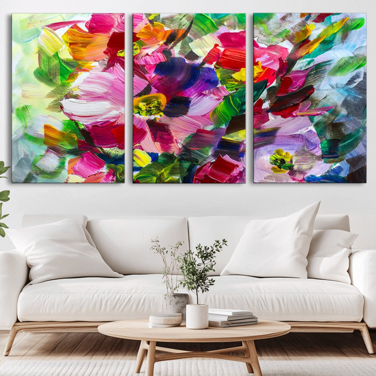 Oil Flower Abstract Canvas Print