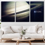 Framed Saturn Wall Art Canvas Print