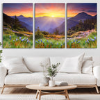 Mountain and Spring Wall Art Canvas Print