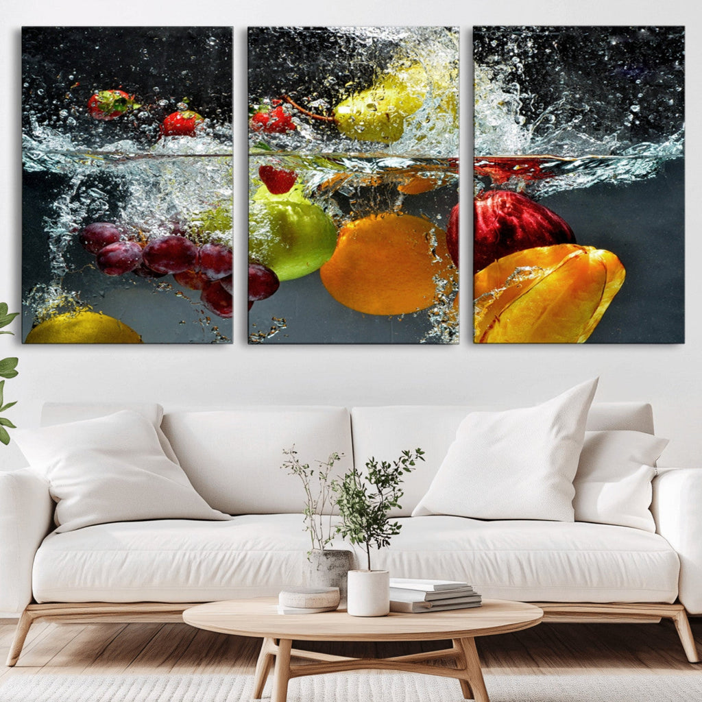 Kitchen Vegetables World Wall Art Canvas Print