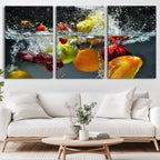Kitchen Vegetables World Wall Art Canvas Print