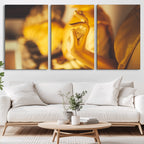 Gold Buddha Statue Hands Wall Art Canvas Print