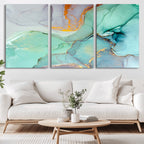Colorful Marble Fluid Effect Canvas Wall Art Print