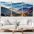 Mountains Forest Autumn Wall Art Canvas Print