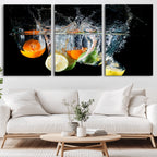 Kitchen Wall Art, Kitchen Fruits Art Canvas Print