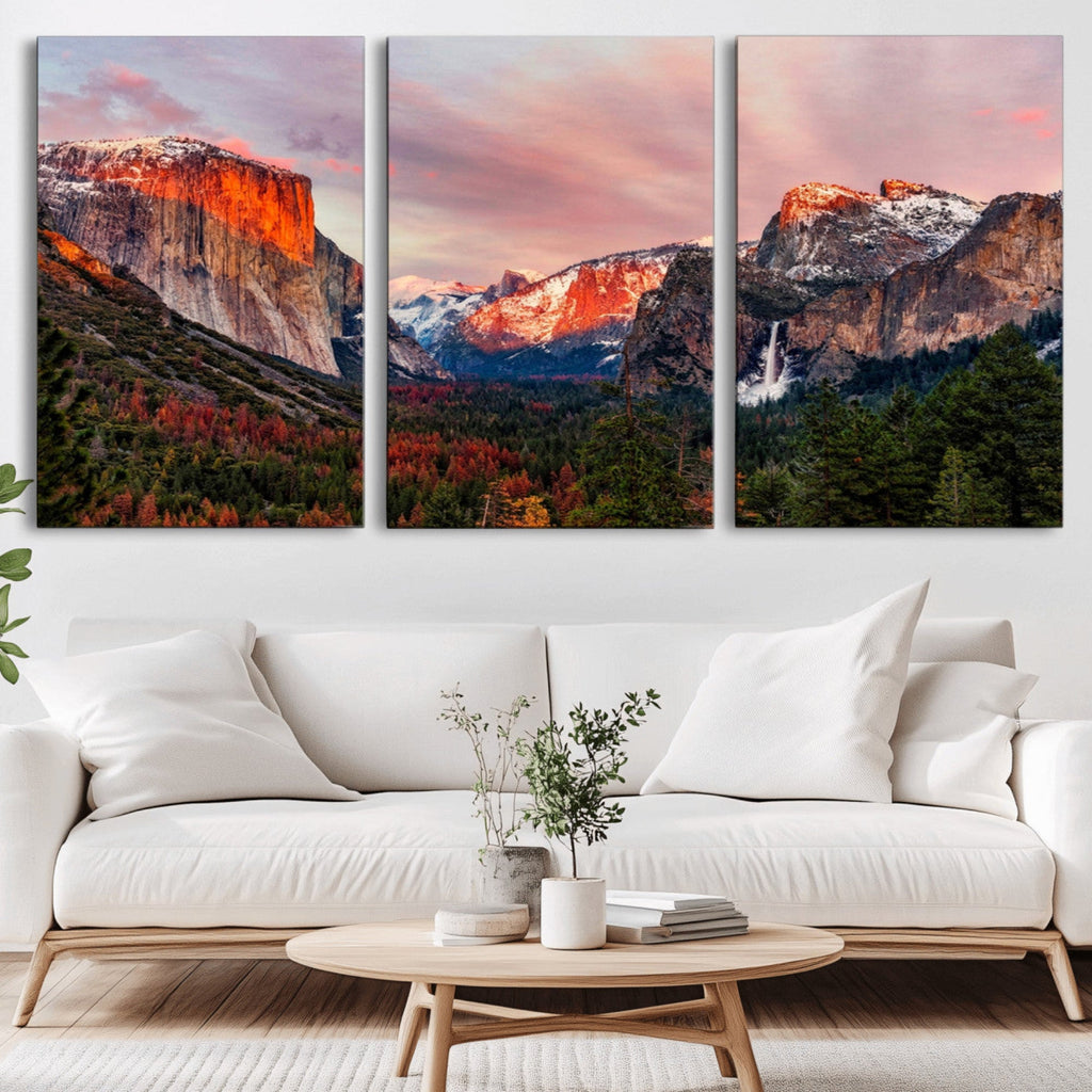 Yosemite Half Dome Wall Art Canvas Print El Capitan