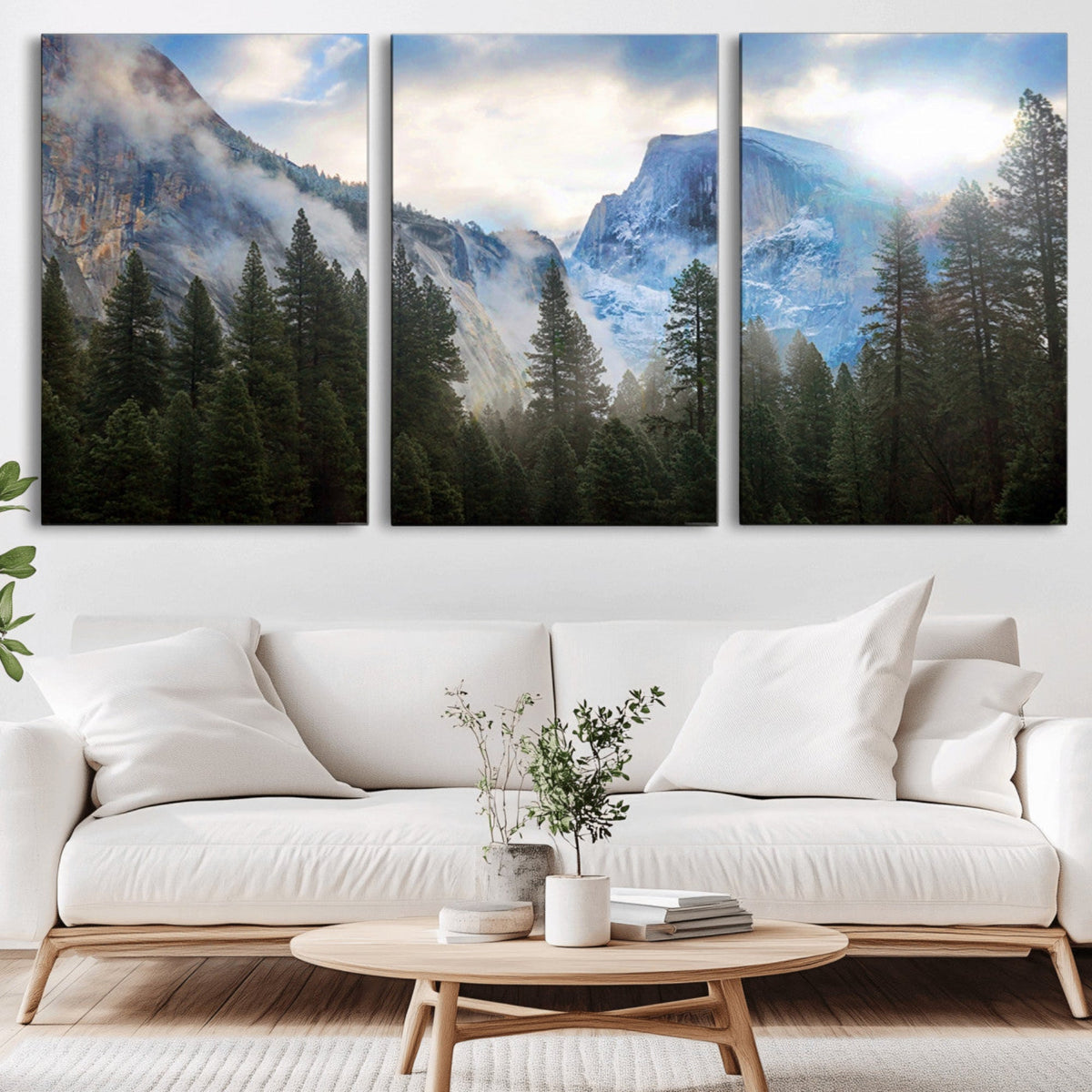 Half Dome Yosemite California Wall Art Canvas Print El Capitan