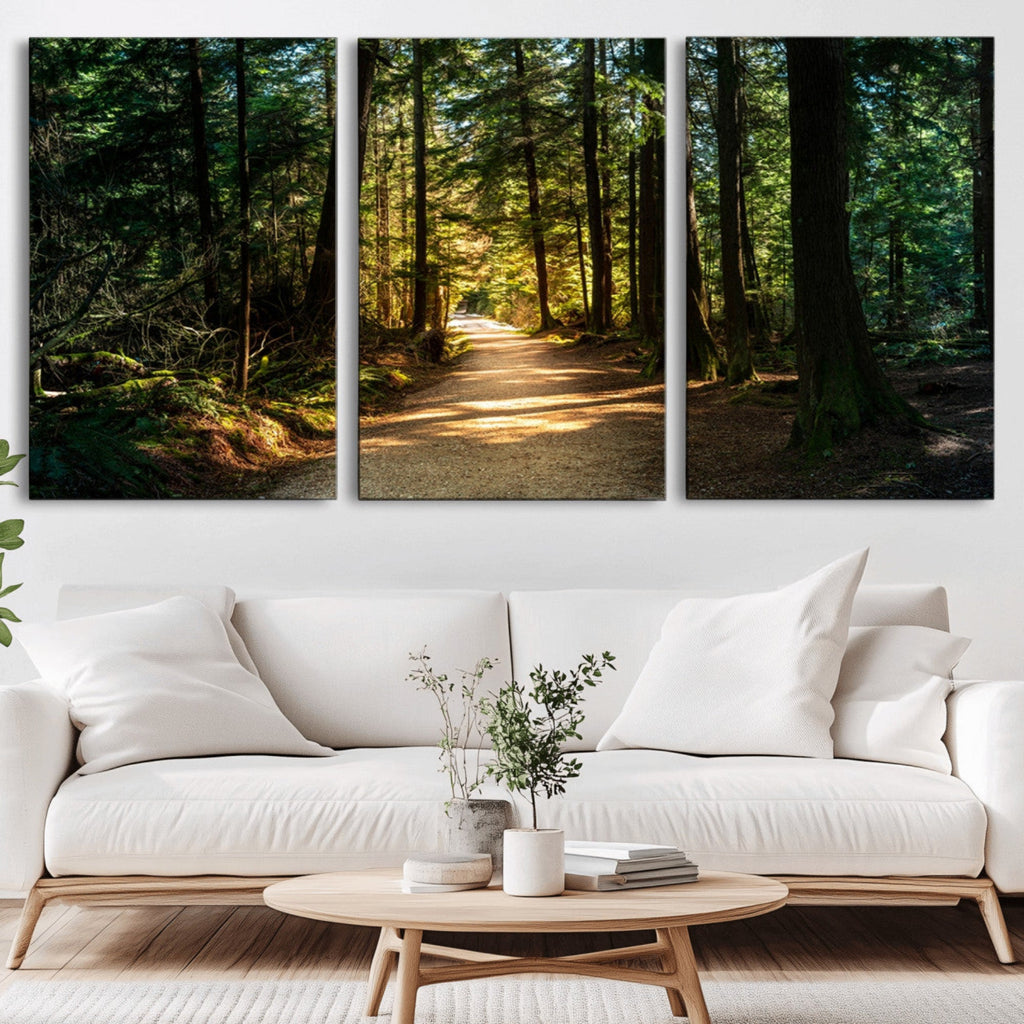 Natural Landscape Wall Art Relaxing Forest Canvas Print