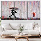 Banksy Wall Art Canvas Print | Framed Graffiti Street Art Picture
