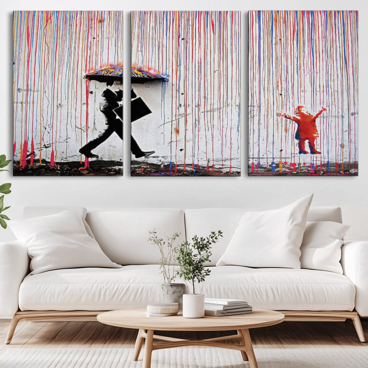 Banksy Wall Art Canvas Print | Framed Graffiti Street Art Picture
