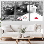 Poker Game Cards Wall Art Canvas, Multi Panel Wall Art