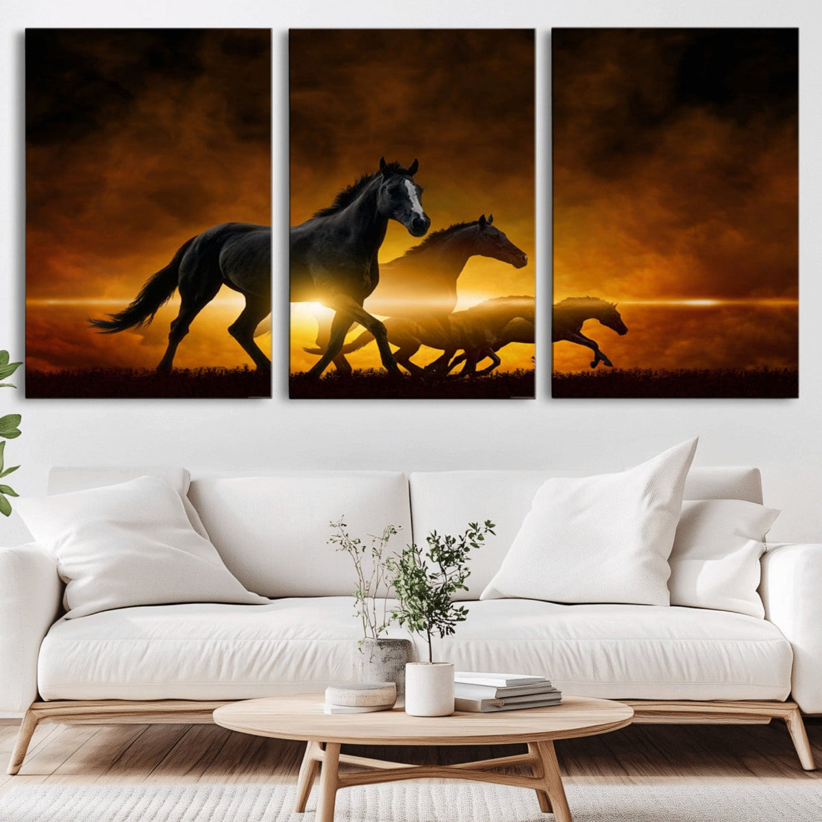 Horse Wall Art Canvas Print, Multi Panel Animal Canvas Print