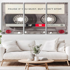 Music Cassette Iconic Wall Art Canvas Print