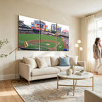 New York Mets Baseball Team Print, Citi Field Baseball Stadium Wall Art